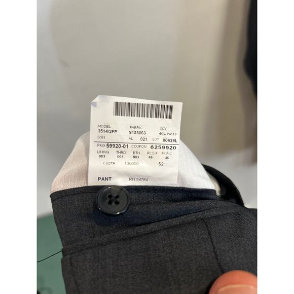 Ermenegildo Zegna x Saks Fifth Ave Charcoal Grey Suit - 40L/33W Slim fit - Picture 10 of 10